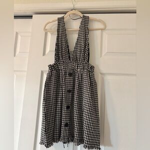 Stylish Black and White Houndstooth Dress